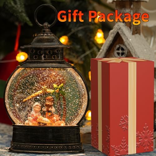 12 Inch Musical Lighted Nativity Snow Globe