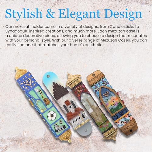 Majestic Giftware 4 Inch Ceramic Mezuzah with Mountains Design