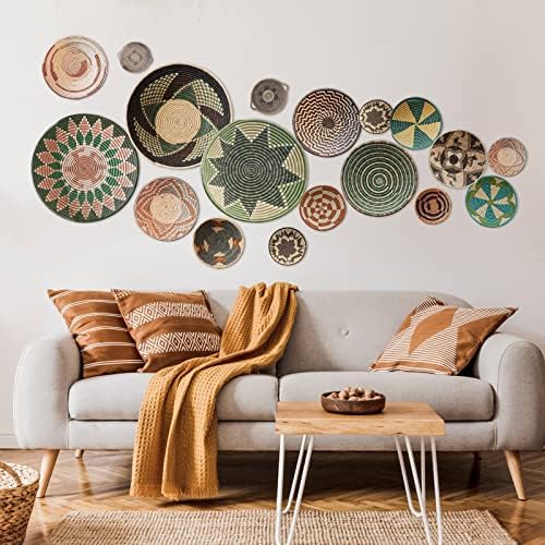 Glenmal 18 Pcs Boho Round Wall Sticker Decor