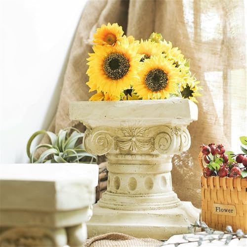 Greek Column Retro Roman Pillar Ornament Garden Display Base