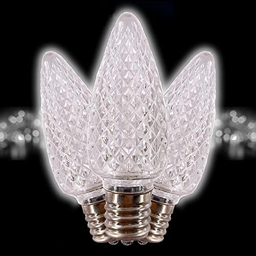 MIK Solutions C9 LED Cool White Replacement Bulbs Pack of 25 E17 Socket