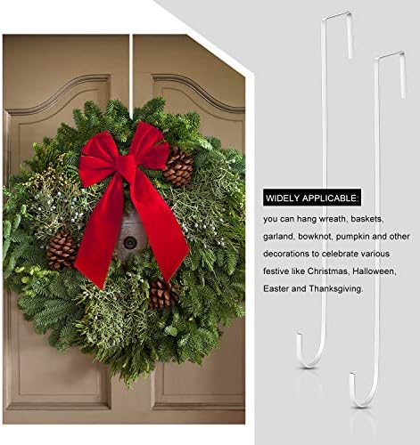 Hotop 15 Inch Wreath Hangers 6 Pack White Steel