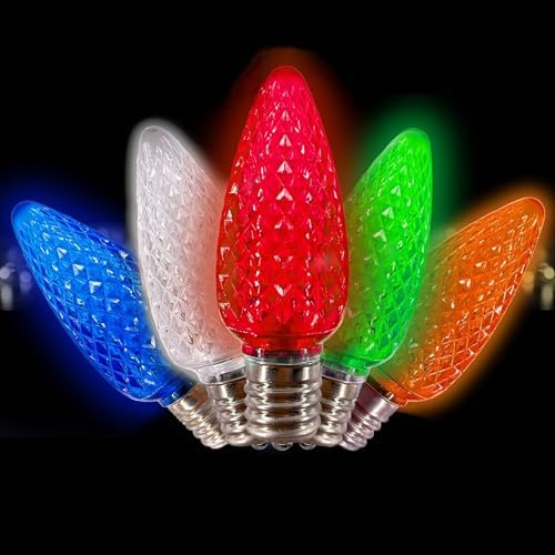 MIK Solutions C9 LED Christmas Light Bulbs Pack of 25