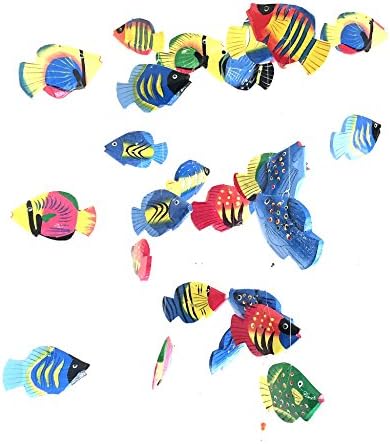 Fish Wind Chime Wooden Mobile - Hand Painted Tropical Nautical Decor