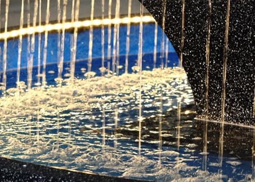 Contemporary Tiered Sphere Water Fountain with LED Lights