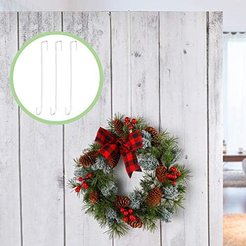 Hotop 15 Inch Wreath Hangers 6 Pack White Steel