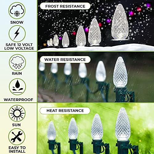 MIK Solutions C9 LED Cool White Replacement Bulbs Pack of 25 E17 Socket