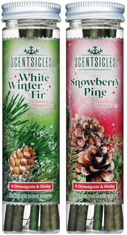 Scentsicles Christmas Ornaments with Hooks - 2 Pack