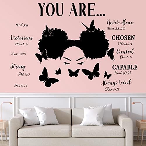 Chinco Black Girl Wall Decals for Bedroom Decor