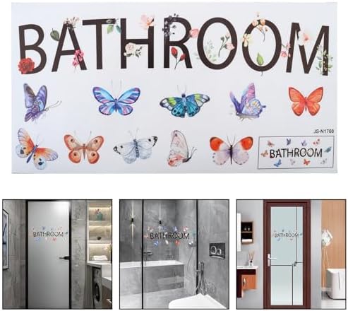 2pcs Bathroom Wall Decals for Wash Room Door Signs