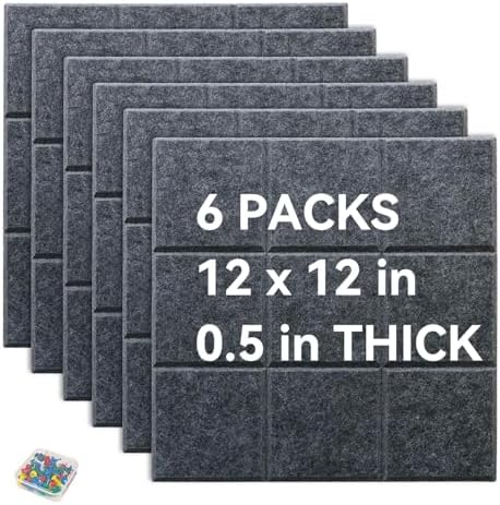 Yunihome 6-Pack Decorative Bulletin Board Wall Tiles