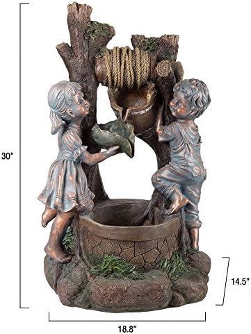Pure Garden W150178 Lighted Bronze Outdoor Fountain