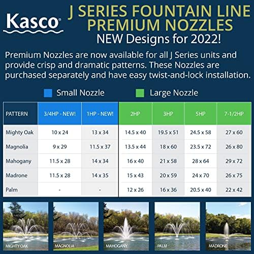 Kasco J Series Magnolia Fountain Nozzle 34 HP 1 HP Only