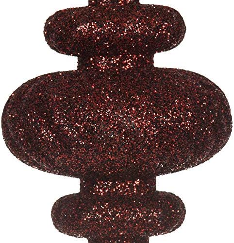 Vickerman 4 Inch 4-Finish Finial Ornament 8 Pack