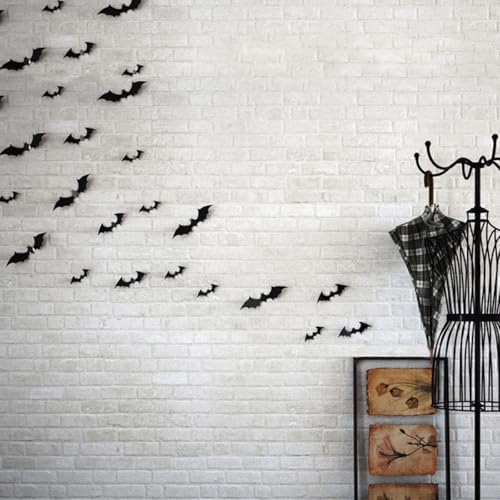 Halloween Bats Decoration 16PCS 3D Realistic PVC Stickers