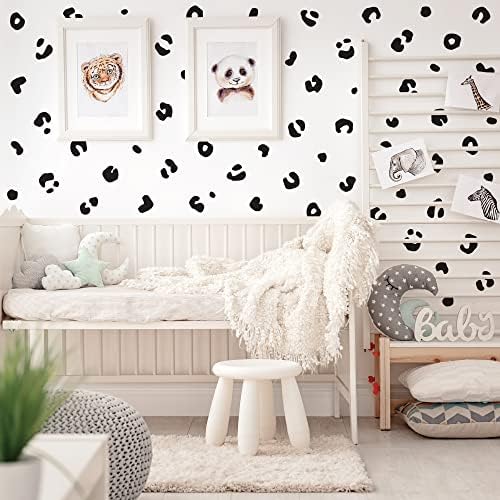 Black Vinyl Jungle Cheetah Spot Wall Decals
