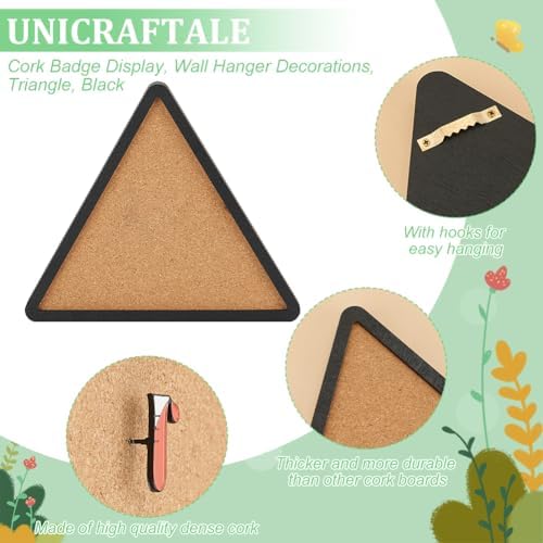 UNICRAFTALE Black Frame Cork Bulletin Board