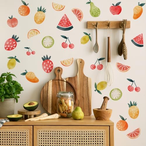 Summer Fruit Wall Decal Set for Kids and Adults