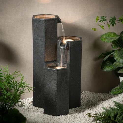 2795 Inch H Outdoor Water Fountain with LED Light and Pump