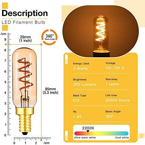 Genixgreen Candelabra Style LED Filament Bulb