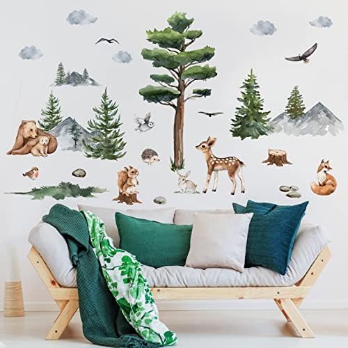 Jungle Animals Wall Decals for Kids Bedroom Playroom Decor