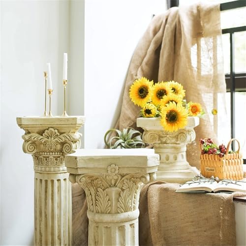Greek Column Retro Roman Pillar Ornament Garden Display Base