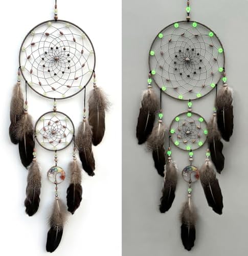 Dream Catcher with Luminous Beads for Wall Decor