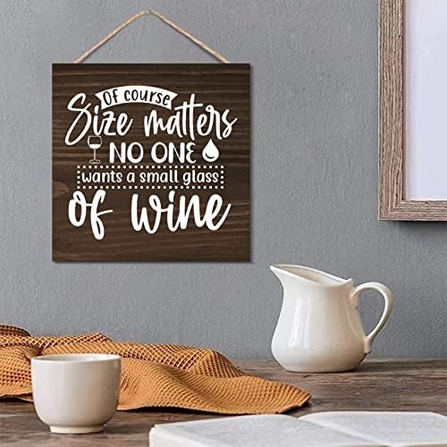 Rustic Wooden Wine Quote Wall Art Sign 12x12