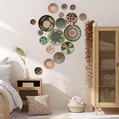 Glenmal 18 Pcs Boho Round Wall Sticker Decor