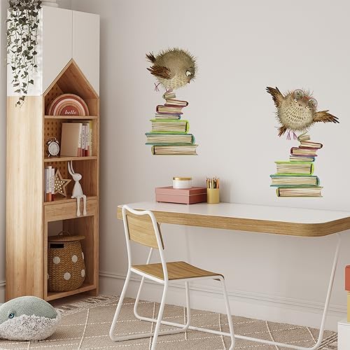 Owls Books Wall Decals for Kids Room Decor