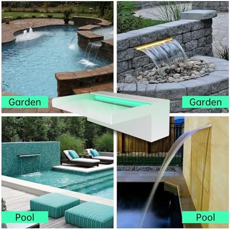 Pamopamo Pond Waterfall Spillway with LED Light
