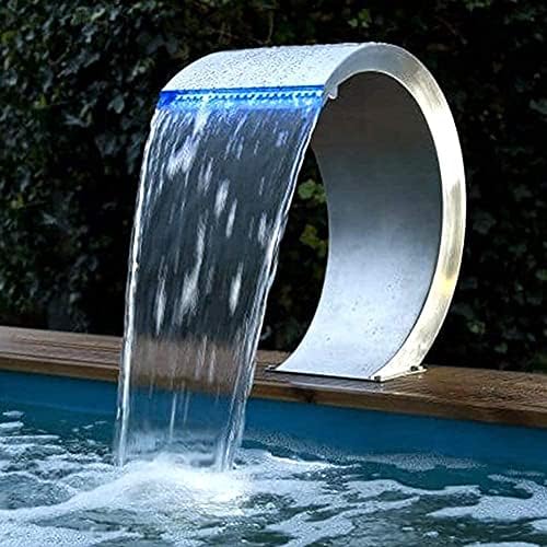 Stainless Steel Rectangular Waterfall Pool Fountain