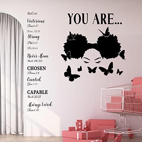 Chinco Black Girl Wall Decals for Bedroom Decor