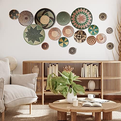 Glenmal 18 Pcs Boho Round Wall Sticker Decor