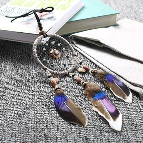Dream Catcher Handmade Feather Bead Decor Hanging Ornament