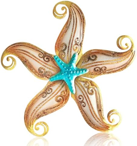 POXOHO Metal Starfish Wall Decor 12 Inch Nautical