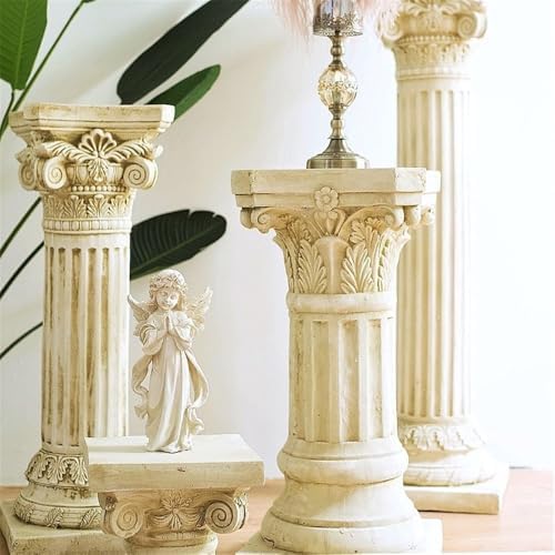 Greek Column Retro Roman Pillar Ornament Garden Display Base