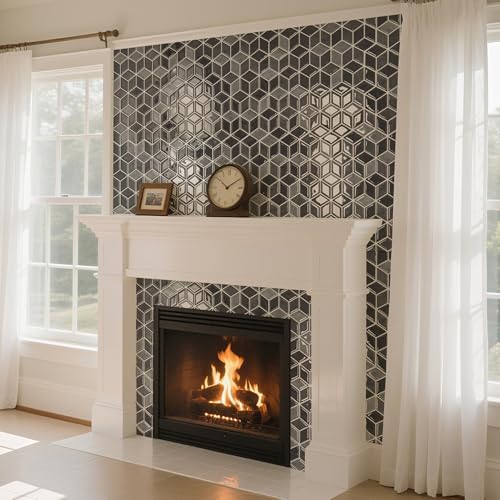 Art3d 10-Sheet Peel and Stick Backsplash Tiles Graphite Gray