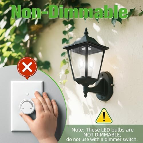 GvvooHome E26 LED Candelabra Bulb 12 Pack 6W 5000K Daylight