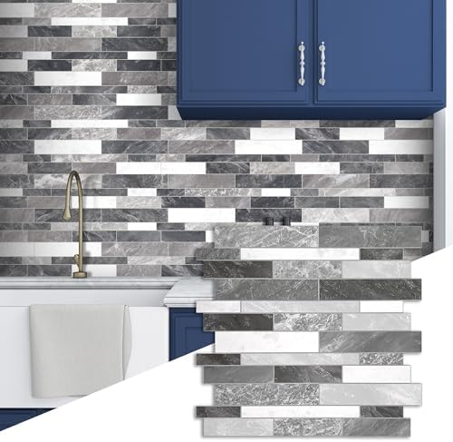 SUNWINGS 10 Sheet Peel and Stick Faux Brick Backsplash Tiles