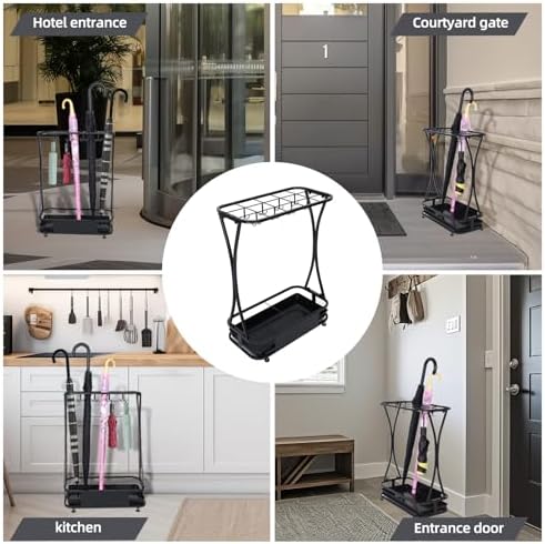 AetherWings 15 Slot Umbrella Stand with Drip Tray