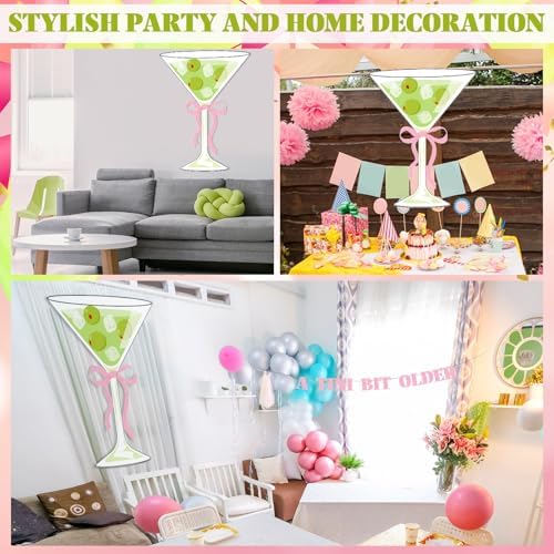 Janlaugh 5 Ft Large Martini Wall Decor DIY Cutouts Stickers