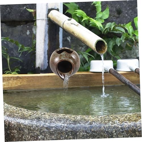 Kisangel Ceramic Jar Fountain Decor Outdoor Garden Bird Fountain
