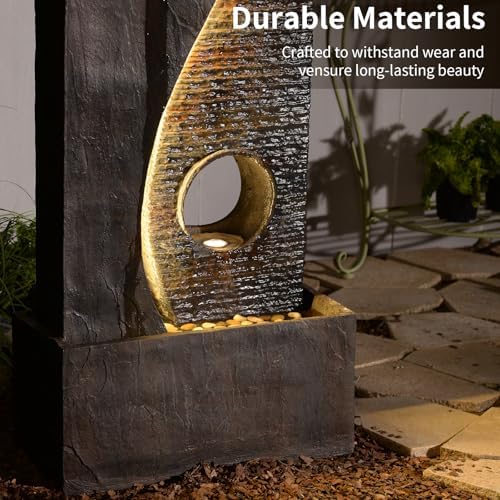 Tankana 47 Inches Freestanding Fountain with LED Light