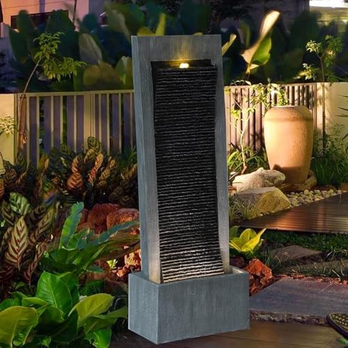 Modern Freestanding Water Fountain with LED Light
