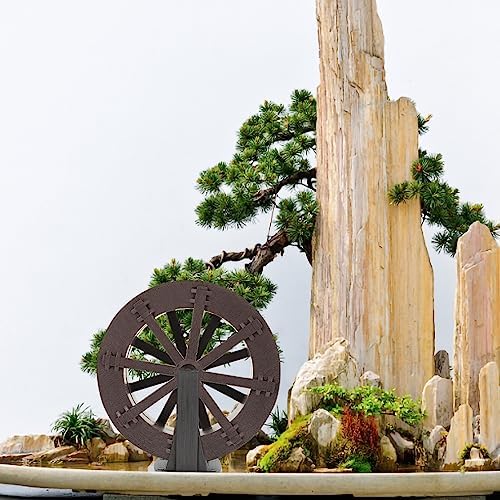 Yardwe Miniature Plastic Water Wheel Fountain Decor