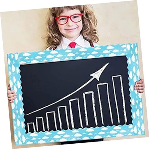 Cabilock Cloud Pattern Bulletin Board Border Trim for Classroom and Home