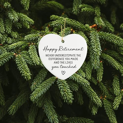 Happy Retirement Heart Plaque Ornament Keepsake Gift