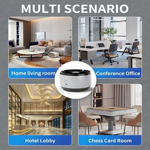 2 in 1 Air Purifier Ashtray USB Rechargeable White