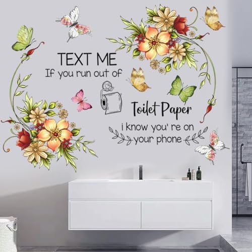 CASADECOR Toilet Theme Wall Decals PVC Vinyl Sticker